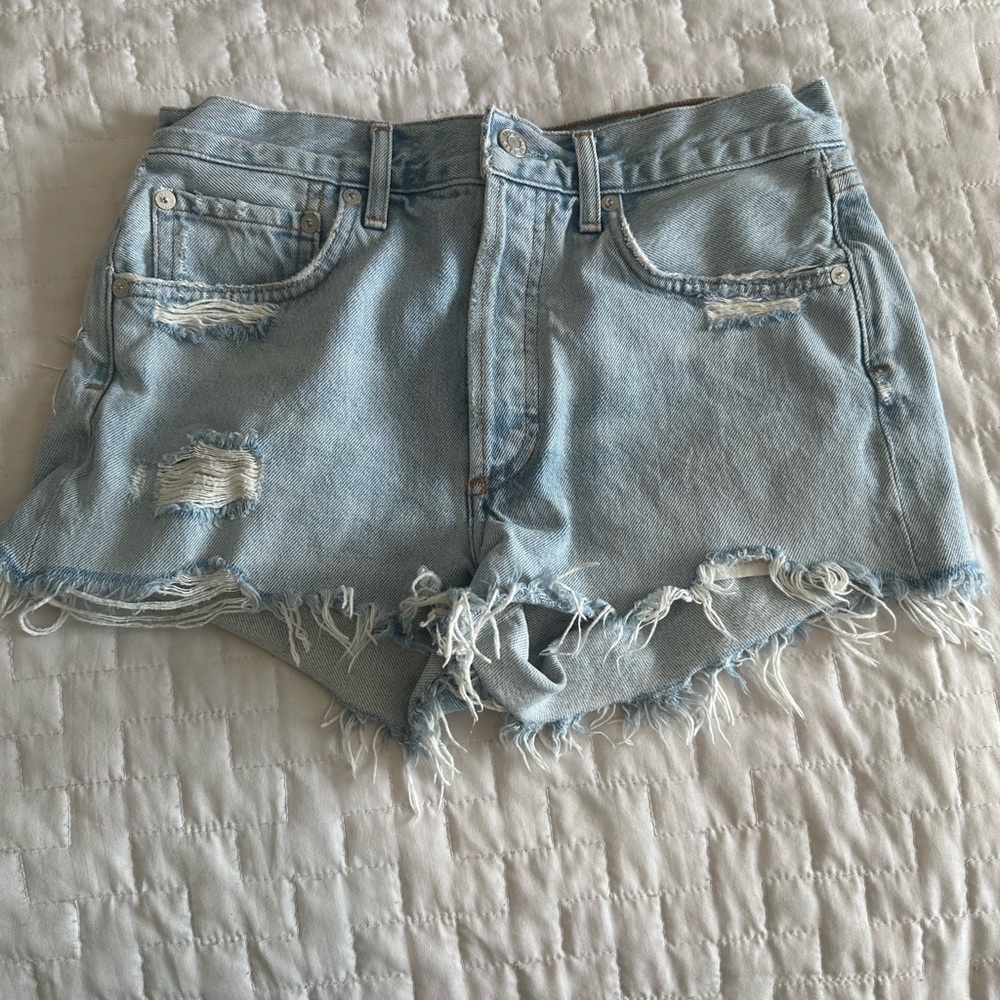 EUC Agolde Parker denim shorts
